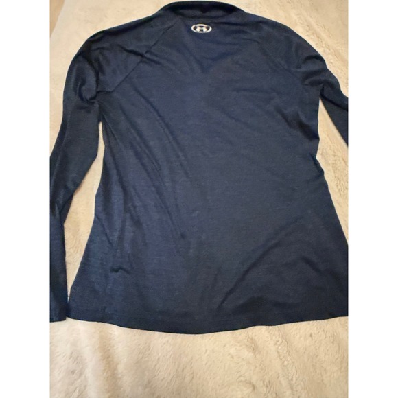 Under Armour Women's Navy Blue Athletic Quarter Zip Long Sleeve Shirt Size L - Picture 5 of 5